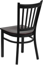 Flash Furniture HERCULES Series Black Vertical Back Metal Restaurant Chair - Image 5