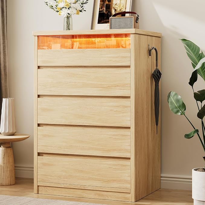 Jocoevol 5 Drawer Dresser for Bedroom by JOCOEVOL