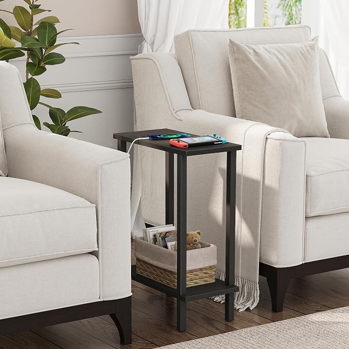 TUTOTAK Small Side Table, Narrow End Table, Skinny Sofa Table, Slim Nightstand - Image 5