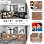 100% Waterproof Sectional Recliner Couch Covers - Image 6