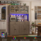 HIFIT 71" LED Kitchen Pantry Cabinet - Image 4