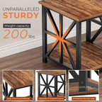 GreenForest End Table with 2-Tier Storage Shelf, 19.7 inch Side Table - Image 4
