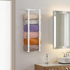 Towel Rack for Rolled Towels, Towel Rack for Bathroom, Wall Mounted Metal - Image 3
