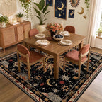 Vacuum-Friendly, Square 8ft Washable Area Rug by meejou