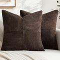 MIULEE Dark Brown Decorative Throw Pillow Covers by MIULEE