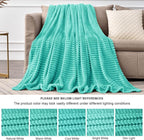 BEDELITE 3D Ribbed Jacquard Aqua Fleece Twin Blanket - Image 6