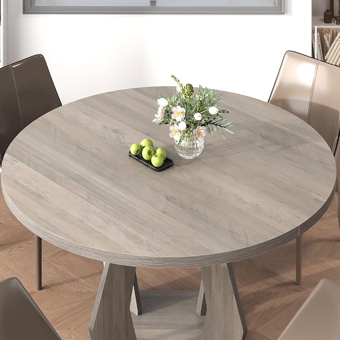 IBF Round Dining Table, Farmhouse Pedestal Dining Tables - Image 6