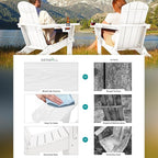 SERWALL Adirondack Chair with Cup Holders - Image 3