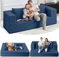 Futon Sofa Bed with Pillow, 3-in-1 Sleeper Sofa Bed with Removable Cover by Cansunna