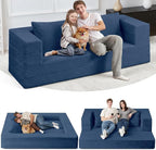 Futon Sofa Bed with Pillow, 3-in-1 Sleeper Sofa Bed with Removable Cover by Cansunna