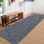2x8 Bedside Area Rugs for Bedroom Soft Fluffy Shag Grey Rug for Hallway - Image 2