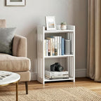 HAYOFAMY Bookshelf, Bookcase for Small Spaces, 3 Tier White Book Organizer - Image 5