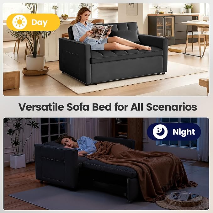 3 in 1 Convertible Sofa Bed, Love Seat Sleeper Bed - Image 9