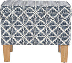 HomePop Home Decor |Upholstered Modern Rectangular Storage Ottoman | Hinged Lid by HomePop