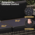 Aoxun 8 Piece Patio Furniture Set, Wicker Outdoor Furniture - Image 2