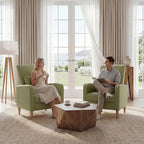 COLAMY Mid-Century Modern Upholstered Accent Chair - Image 7
