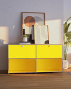 Metal Sideboard with 2 Flap Doors, DIY Modern Home Furnishing, Foyer - Image 9