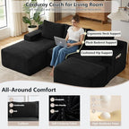 96" Cloud Sectional Couch U-Shaped Chaise - Image 3