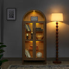 67" Tall Display Cabinet with Glass Doors, Glass Display Case Storage Cabinets - Image 4