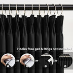Black Blackout Curtains 138 Inches Long - Image 2