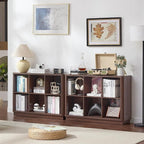 Joaxswe 6 Cube Storage Bookcase, Wood Floor Standing 2-Tier Bookshelf - Image 5