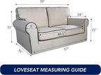 PureFit Stretch Loveseat Covers Fleece Couch Covers - Image 6