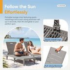 Greesum Outdoor Chaise Lounge Chairs Set of 2 - Image 5