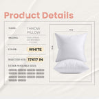Utopia Bedding 17x17 Pillow Inserts, 2 Pack | Indoor cushion inserts - Image 8