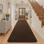 3x8 Runner Rug for Hallway, Long Runner Rugs Non Slip, Coffee | Soft Washable by AROGANAREARUG