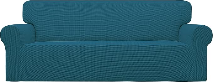 Easy-Going Stretch Oversized Sofa Couch Slipcover Washable Peacock Blue | by Easy-Going