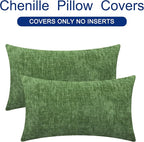 CaliTime Decorative Couch Throw Pillow Covers 26 X 16 Inches Forest Green | - Image 6