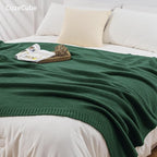 CozeCube Christmas Green Seed Stitch Throw Blanket 50"x60", Farmhouse Decor | - Image 5