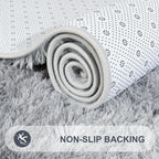 4x6 Black and Grey Fluffy Soft Area Rug Non-Slip - Image 5