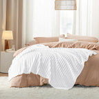 Bedsure Soft Throw Blanket for Couch Decor Gifts Bright White 50"x60" | - Image 7