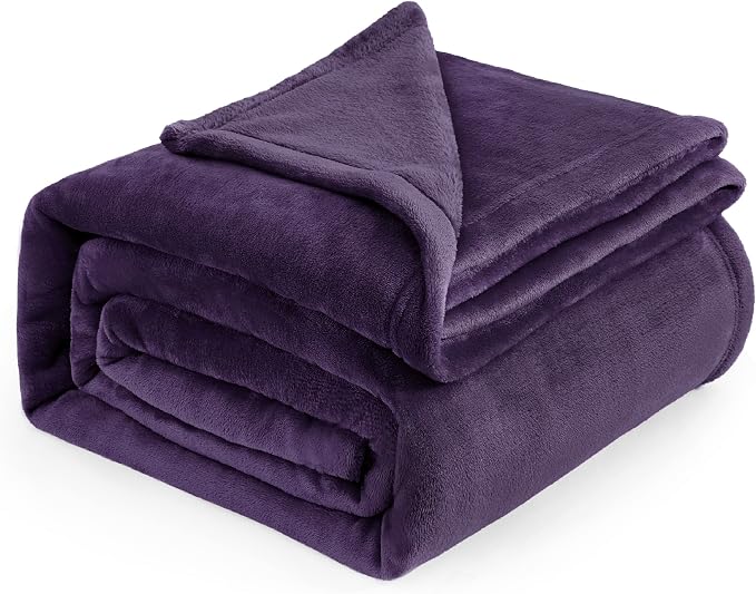 Bedsure GentleSoft Fleece Blankets Queen Size Purple by Unknown