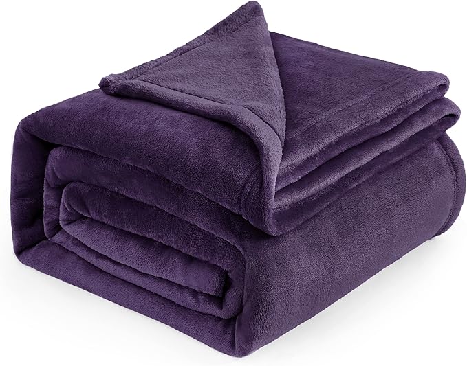 Bedsure GentleSoft Purple Fleece Blankets King Size by Unknown