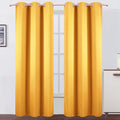 Yellow Thermal Blackout Curtains/38 x 84 Inch/Set of 2 Panels Room Darkening by Lemomo