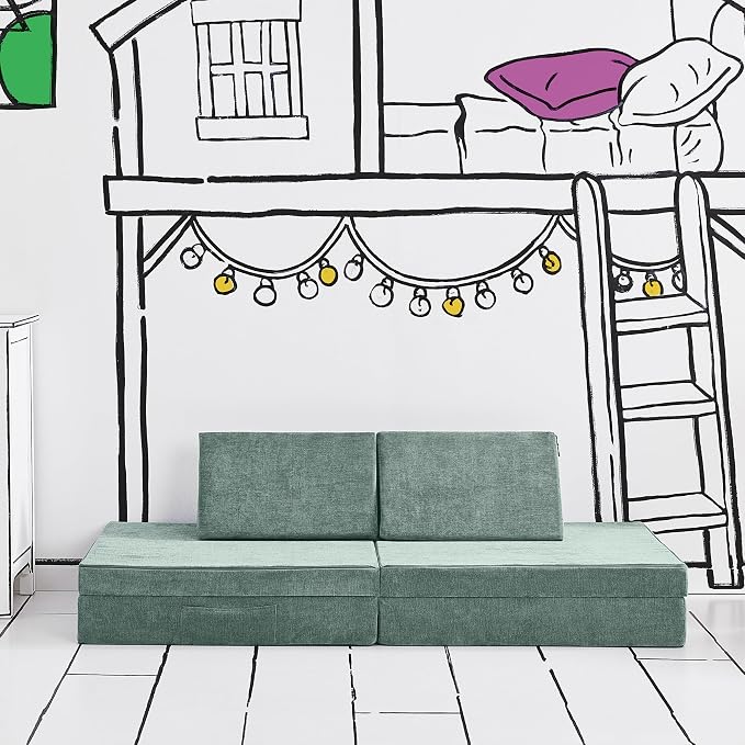 Yourigami Kids and Toddler Play Couch, Convertible Folding Sofa, Durable Foam - Image 7