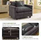 WUTUTUEE 41'' Modern Chenille Oversized Chair, Upholstered Accent Living Room - Image 5