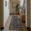 Schweek 2x5 Runner Rug Washable Vintage Non Slip Black Floral Hallway Rugs | by Schweek