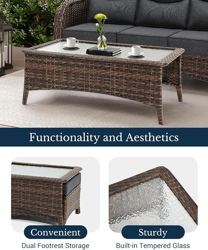 HILLGA Luxury High Back Patio Furniture Set - Image 6