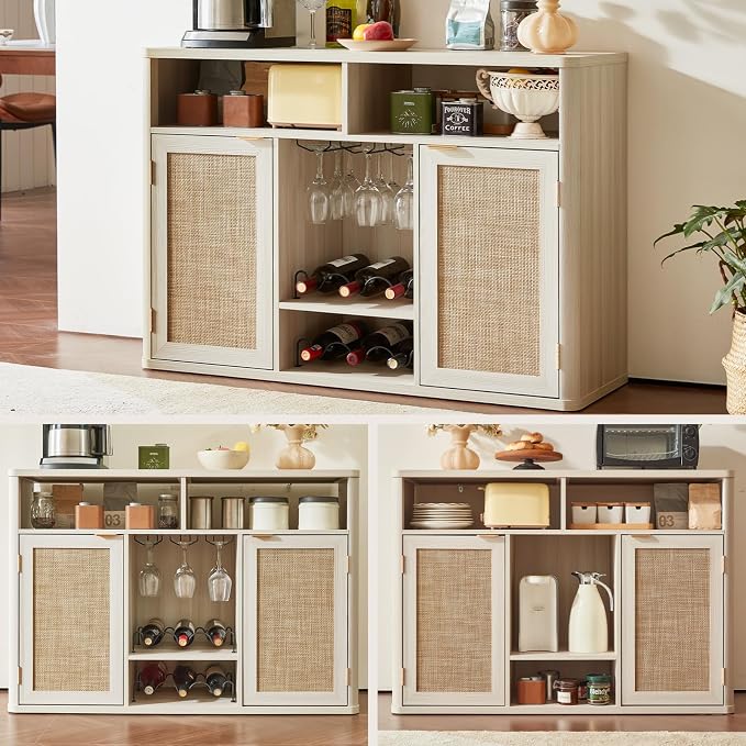 Lerliuo Rattan Wine Cabinet - Image 8