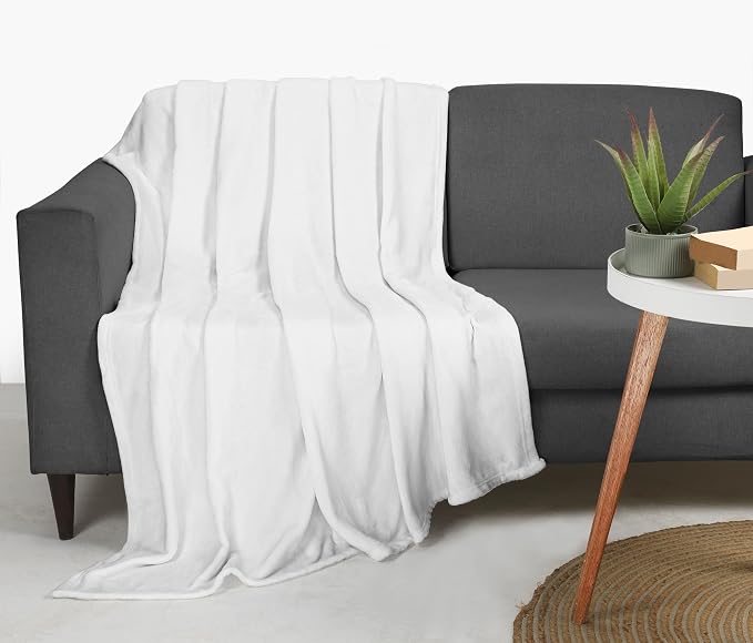 Utopia Bedding Ultra Soft Fleece Bed Blanket Throw Size White | Microfiber - Image 9