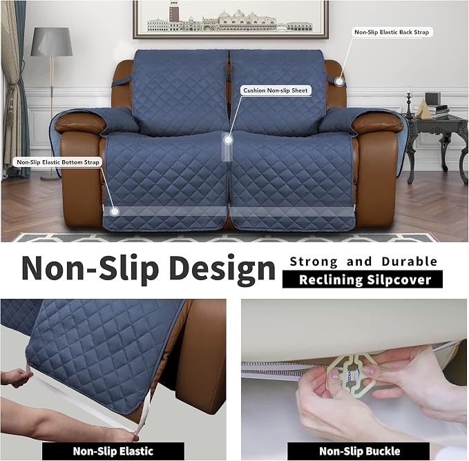 Easy-Going Loveseat Recliner Cover, Reversible Couch Cover - Image 4