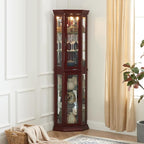 Glass Corner Display Cabinet by NALLBEIRRAA