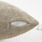 CaliTime Decorative Couch Throw Pillow Covers 16 X 16 Inches Light Taupe | Pack - Image 3