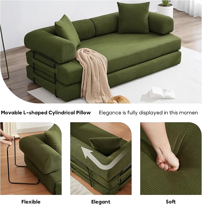 ZEIINPA Convertible Sleeper Sofa Bed - Image 7