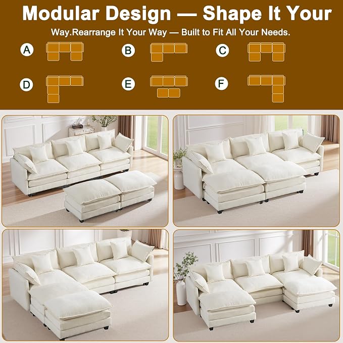 Expandable Modular Sectional Sofa - Image 6