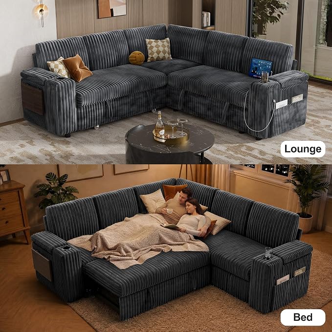 Vipbear 86" Modular Sectional Sleeper Sofa - Image 4