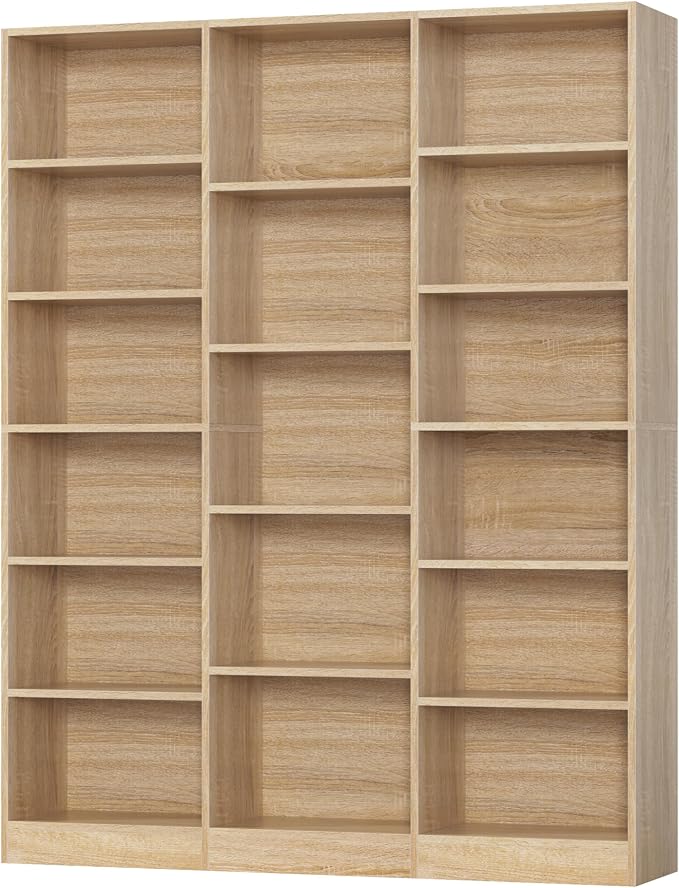 FACBOTALL Triple Wide Bookshelf, 6 Tier Large Bookshelf, Bookcase - Image 8